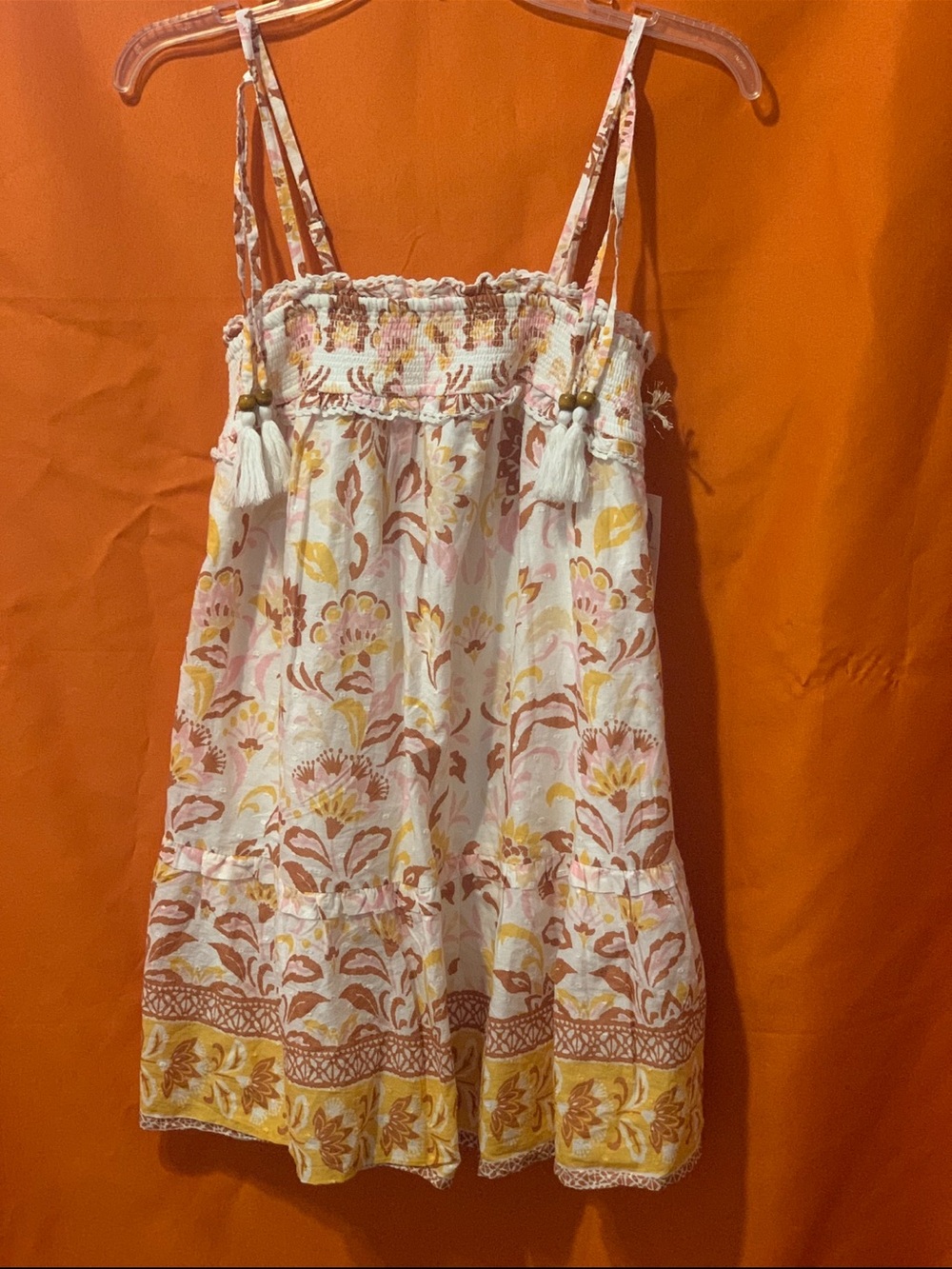 Jessica Simpson Floral Sundress with Pink and Yellow Accents